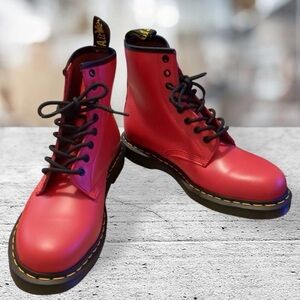 1460 Red Boots By Dr Martens Size 10L 9M